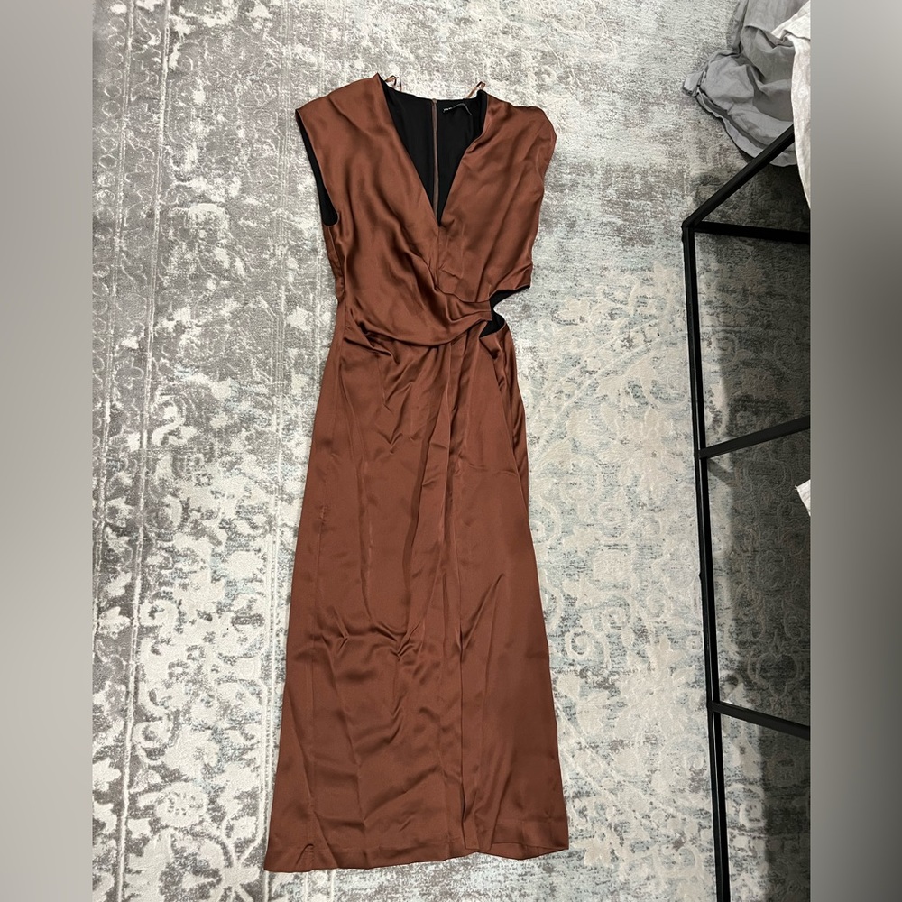Brown Zara dress. Size small! New with tags!